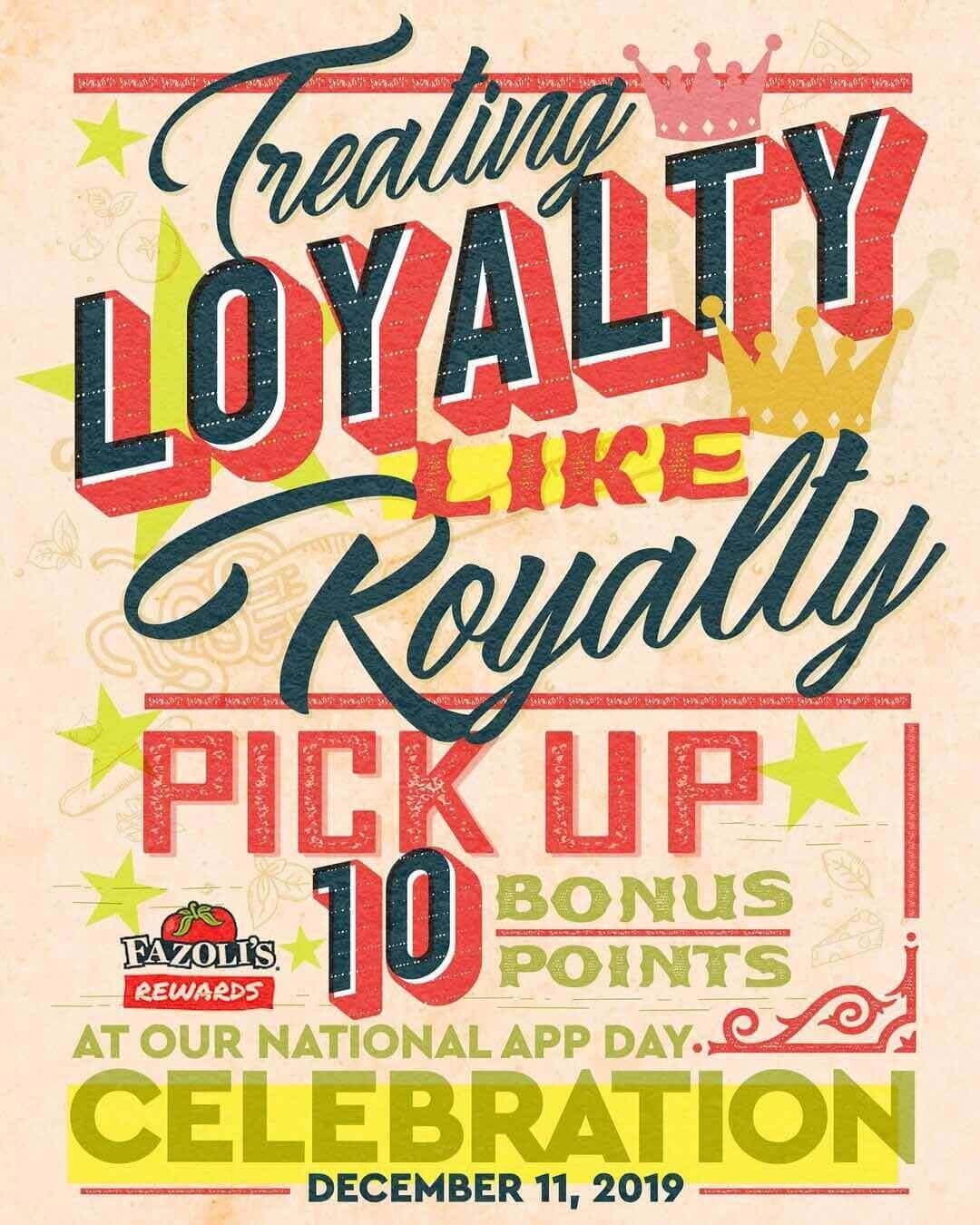 Illustrated design promoting a loyalty program 
