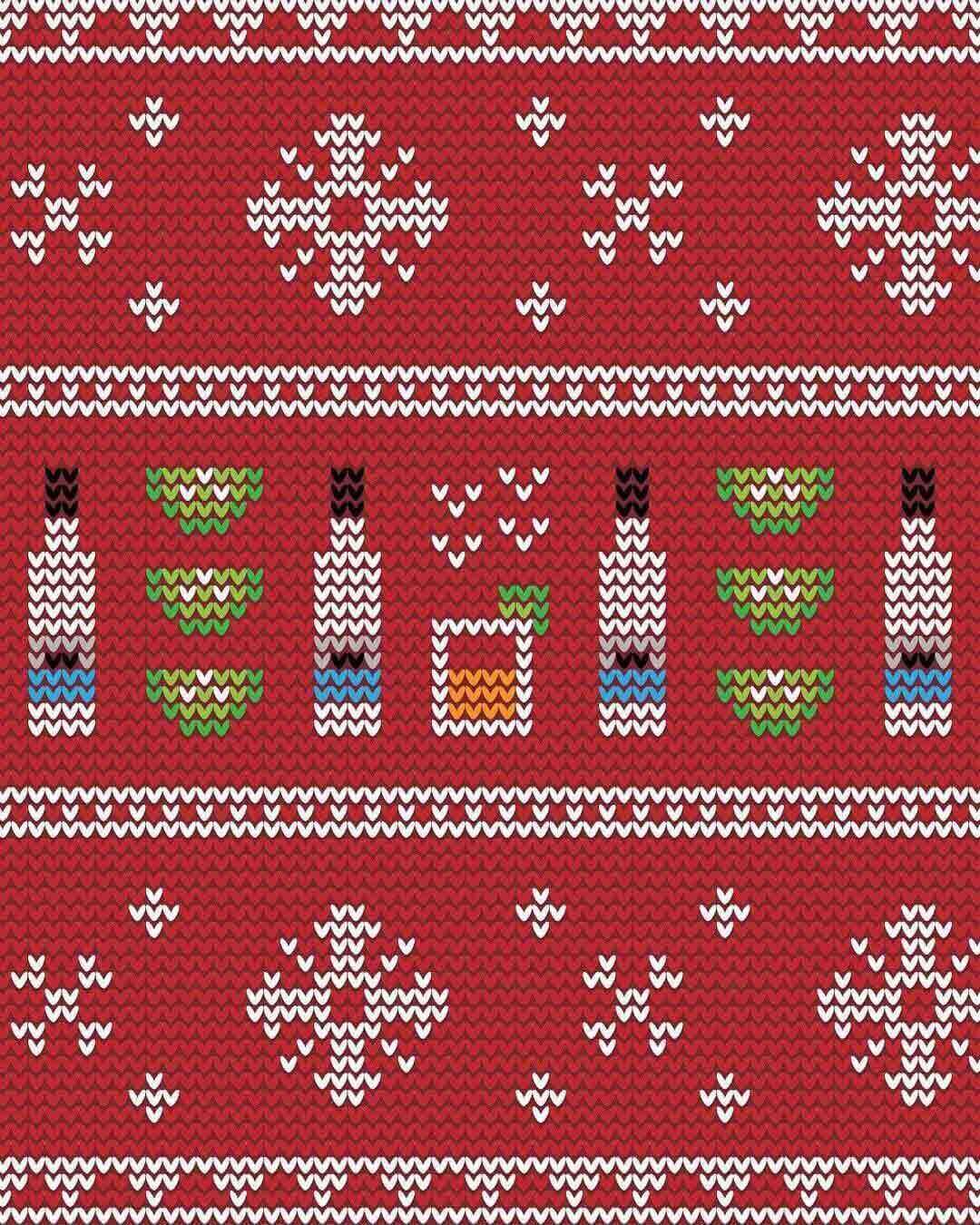 Christmas sweater-style pattern infused with tequila and lime designs 